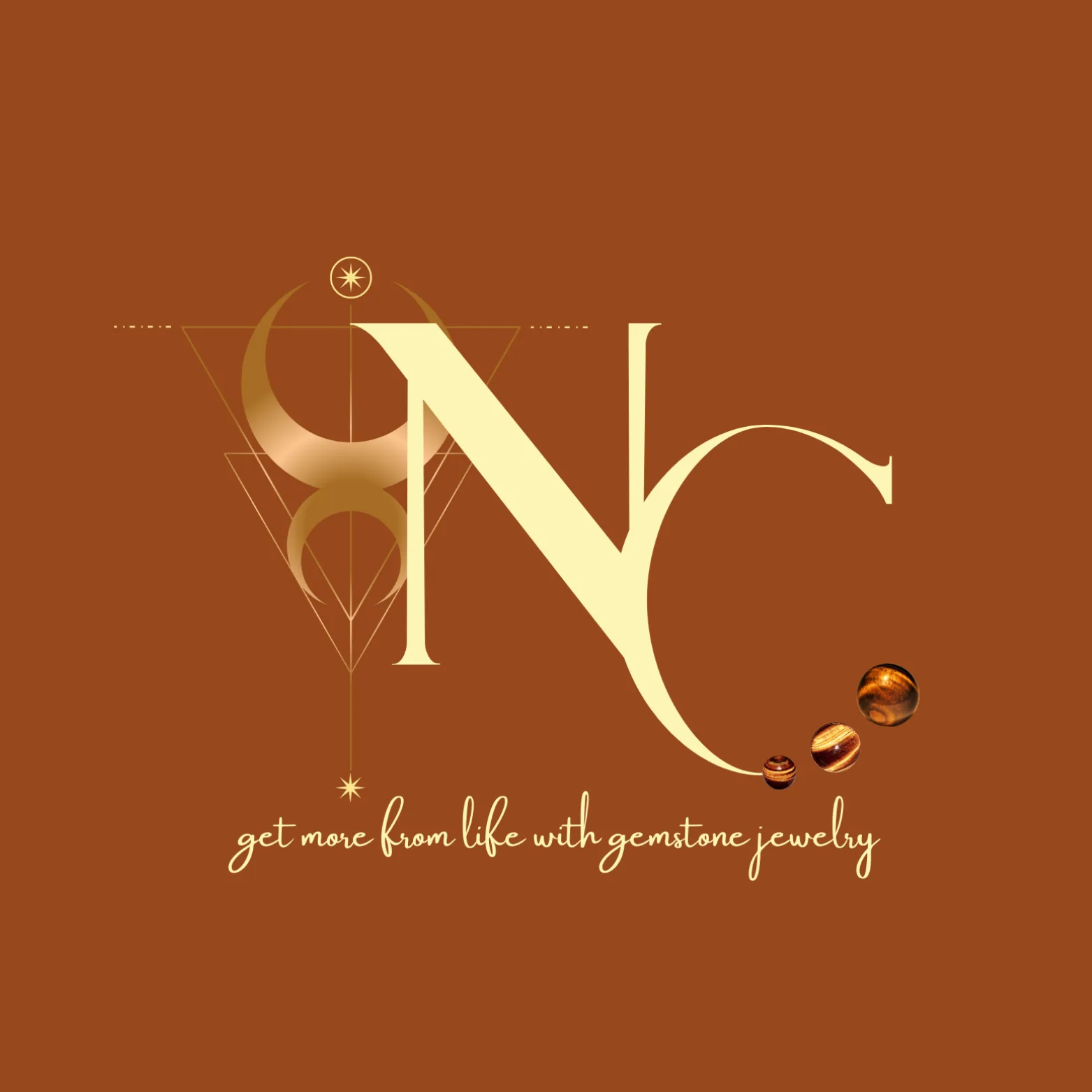 NC gemstone jewelry monogram logo