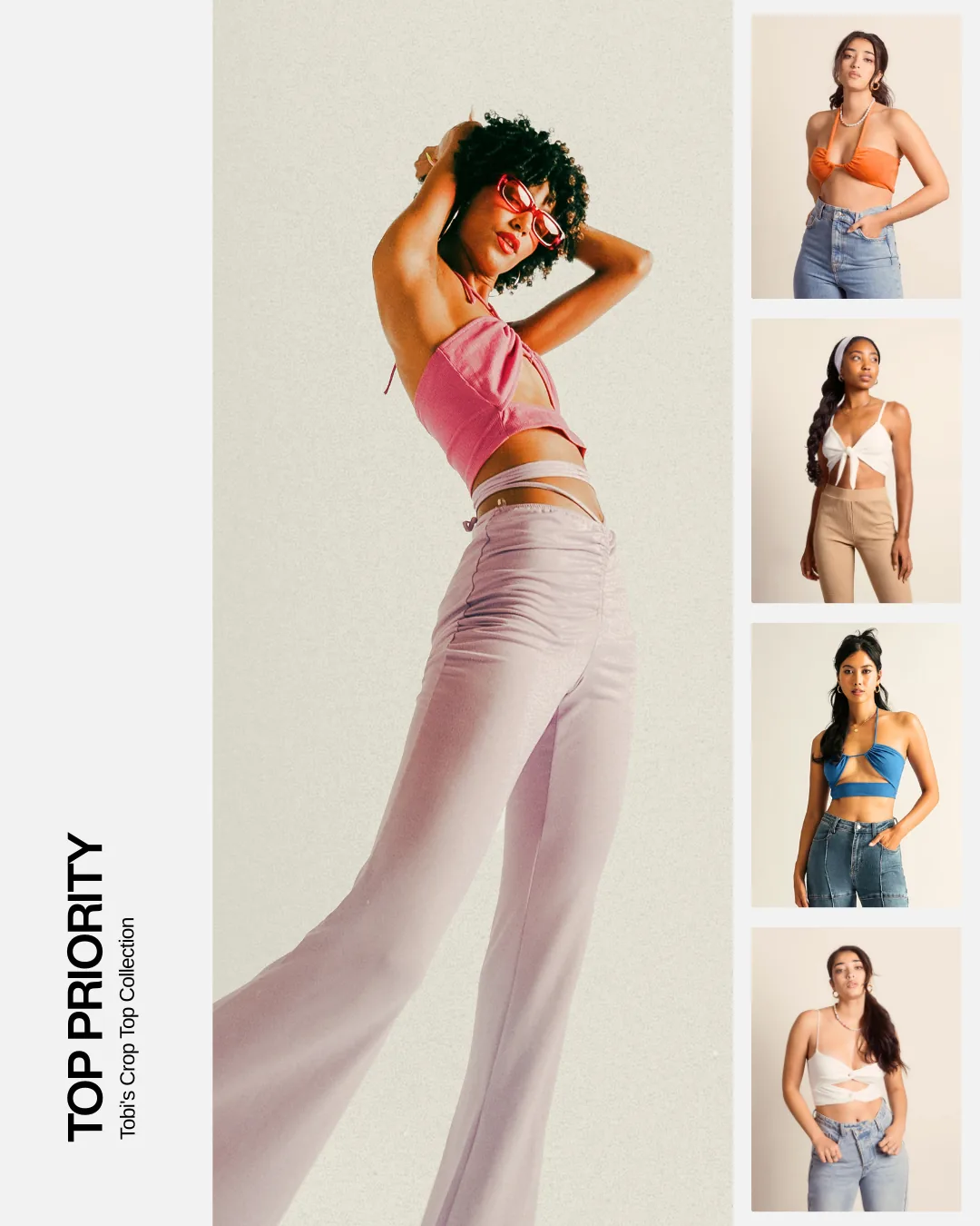 Tobi social post: Top Priority styling collage