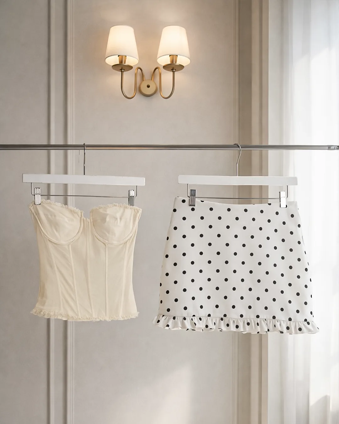 Same pieces styled in a room setting
