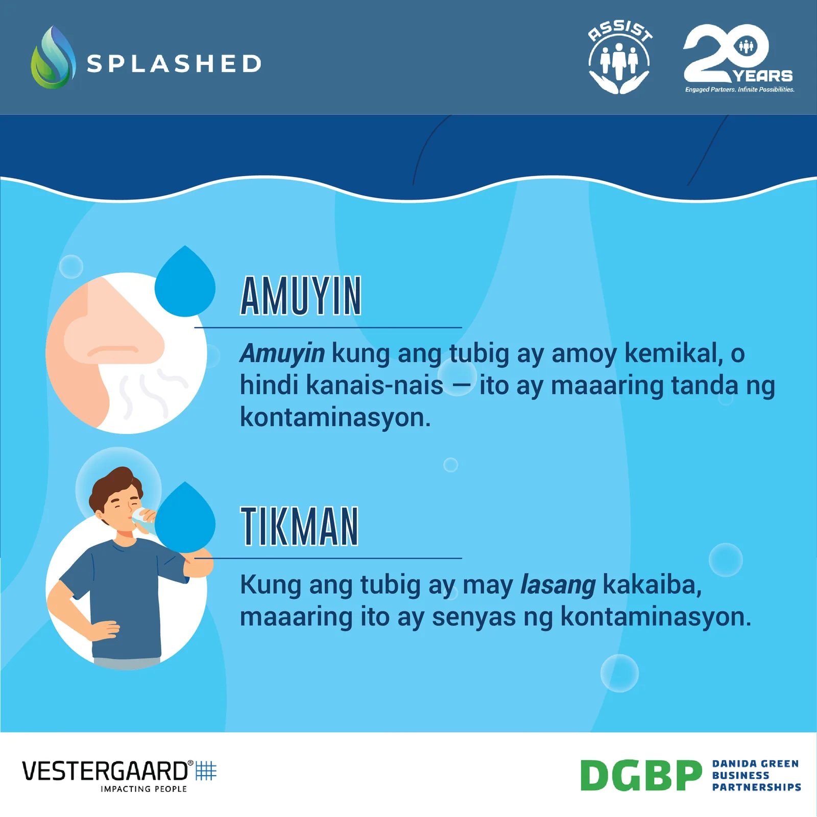 SPLASHED smell and taste checks post